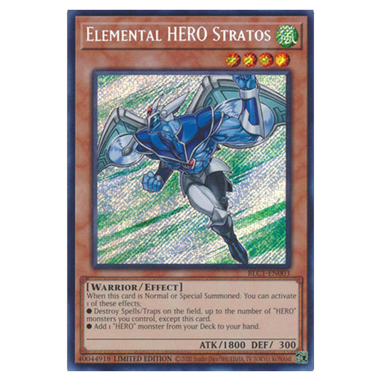 Yu-Gi-Oh! - Battles of Legend: Chapter 1 - Elemental HERO Stratos (Secret Rare) BLC1-EN003