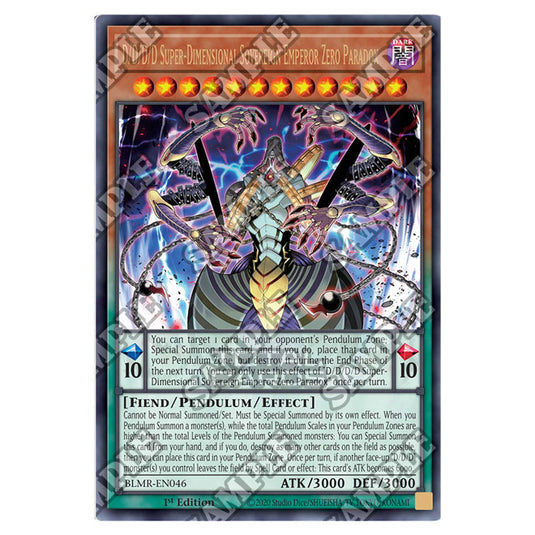 Yu-Gi-Oh! - Battles of Legend: Monstrous Revenge - D/D/D/D Super-Dimensional Sovereign Emperor Zero Paradox (Ultra Rare) BLMR-EN046