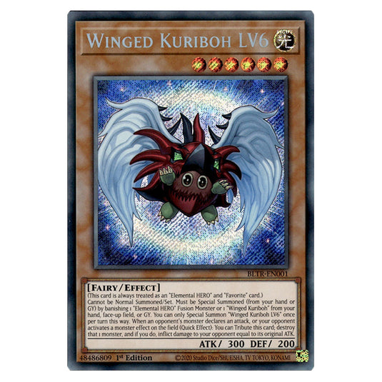 Winged Kuriboh LV6 BLTR-EN001 card from the Yu-Gi-Oh! set Battles of Legend: Terminal Revenge