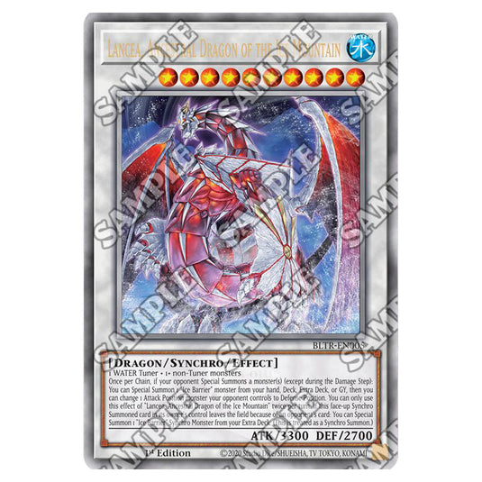 Lancea, Ancestral Dragon of the Ice Mountain BLTR-EN005a card from the Yu-Gi-Oh! set Battles of Legend: Terminal Revenge