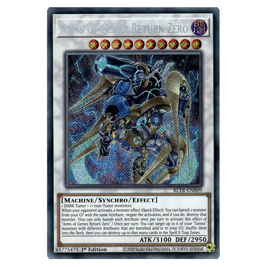 Arms of Genex Return Zero BLTR-EN009 card from the Yu-Gi-Oh! set Battles of Legend: Terminal Revenge