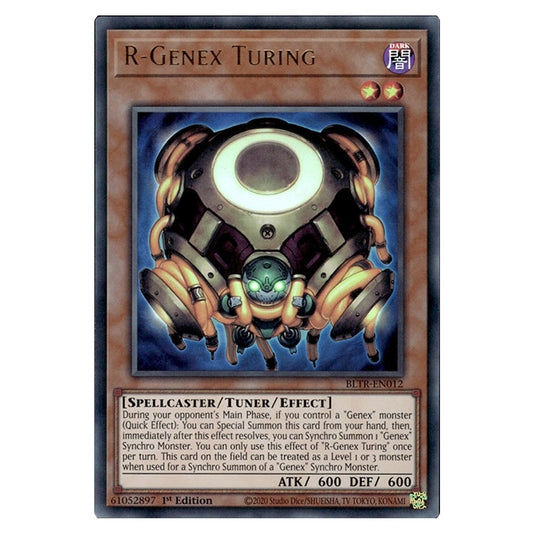 R-Genex Turing BLTR-EN012 card from the Yu-Gi-Oh! set Battles of Legend: Terminal Revenge