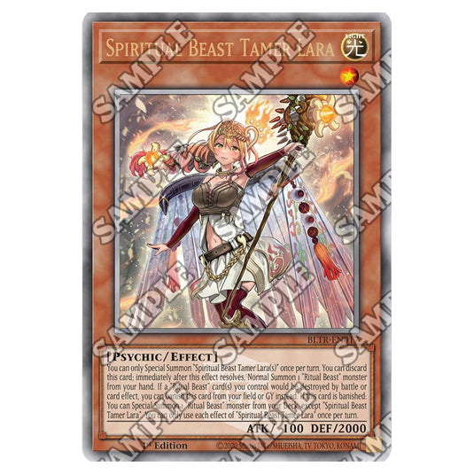 Spiritual Beast Tamer Lara BLTR-EN017a card from the Yu-Gi-Oh! set Battles of Legend: Terminal Revenge