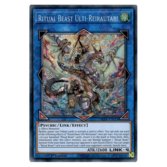 Ritual Beast Ulti-Reirautari BLTR-EN019 card from the Yu-Gi-Oh! set Battles of Legend: Terminal Revenge