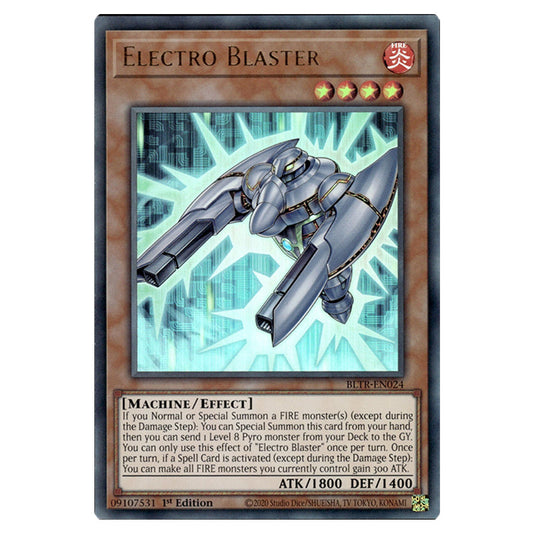 Electro Blaster BLTR-EN024 card from the Yu-Gi-Oh! set Battles of Legend: Terminal Revenge