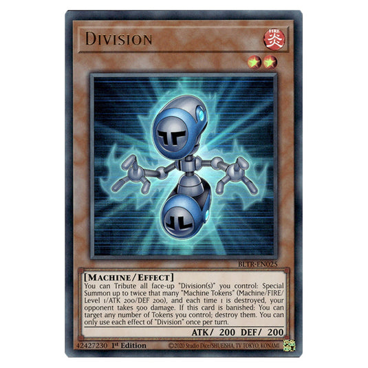 Division BLTR-EN025 card from the Yu-Gi-Oh! set Battles of Legend: Terminal Revenge