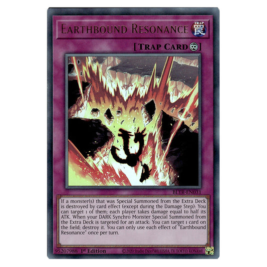 Earthbound Resonance BLTR-EN031 card from the Yu-Gi-Oh! set Battles of Legend: Terminal Revenge