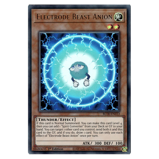 Electrode Beast Anion BLTR-EN033 card from the Yu-Gi-Oh! set Battles of Legend: Terminal Revenge