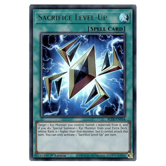 Sacrifice Level-Up BLTR-EN034 card from the Yu-Gi-Oh! set Battles of Legend: Terminal Revenge