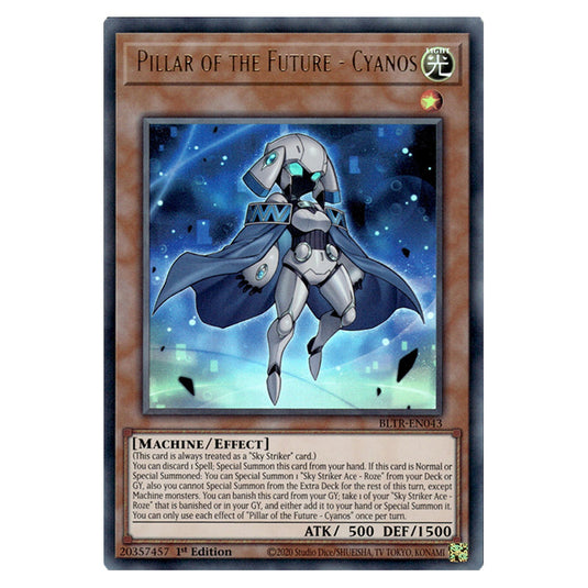 Pillar of the Future - Cyanos BLTR-EN043 card from the Yu-Gi-Oh! set Battles of Legend: Terminal Revenge