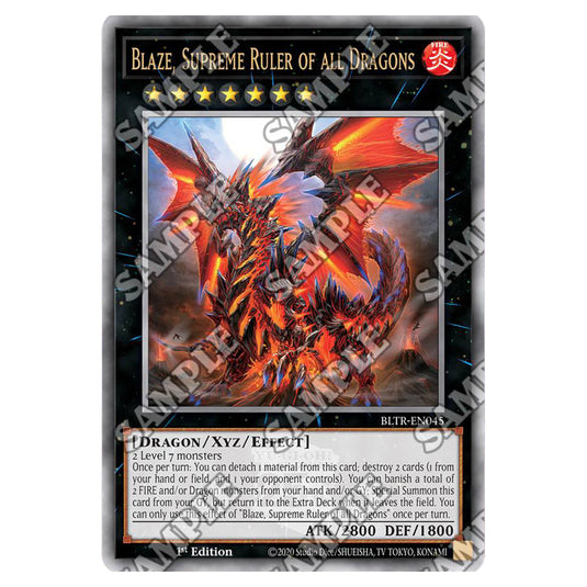 Blaze, Supreme Ruler of all Dragons BLTR-EN045a card from the Yu-Gi-Oh! set Battles of Legend: Terminal Revenge