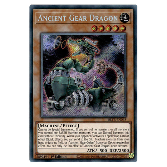 Ancient Gear Dragon BLTR-EN048 card from the Yu-Gi-Oh! set Battles of Legend: Terminal Revenge