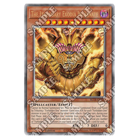 The Legendary Exodia Incarnate BLTR-EN051 card from the Yu-Gi-Oh! set Battles of Legend: Terminal Revenge