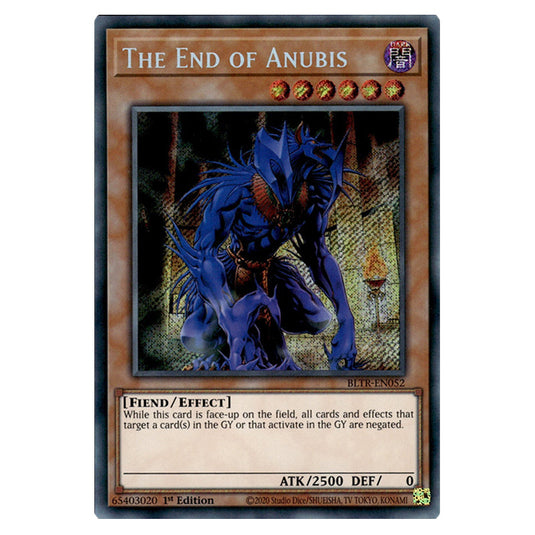 The End of Anubis BLTR-EN052 card from the Yu-Gi-Oh! set Battles of Legend: Terminal Revenge