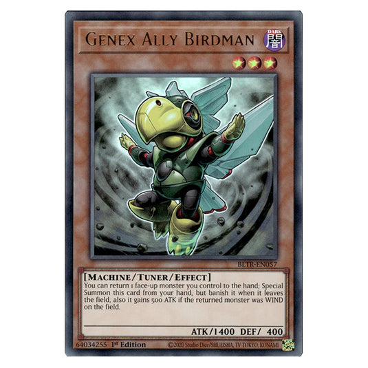 Genex Ally Birdman BLTR-EN057 card from the Yu-Gi-Oh! set Battles of Legend: Terminal Revenge