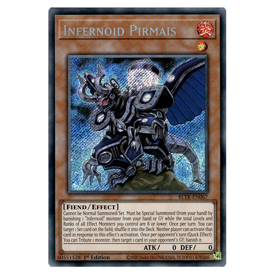 Infernoid Pirmais BLTR-EN067 card from the Yu-Gi-Oh! set Battles of Legend: Terminal Revenge