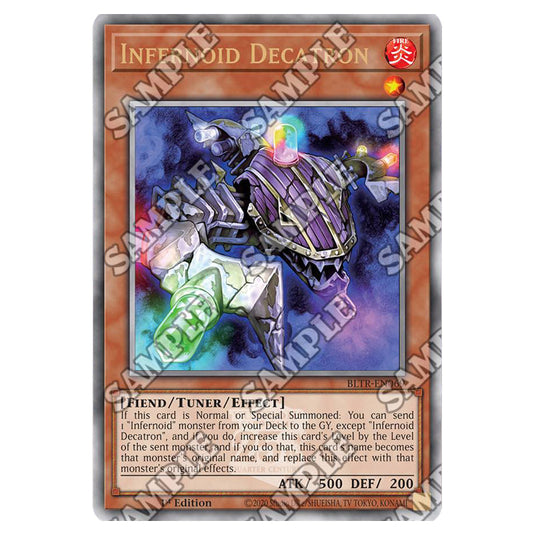 Infernoid Decatron BLTR-EN069a card from the Yu-Gi-Oh! set Battles of Legend: Terminal Revenge