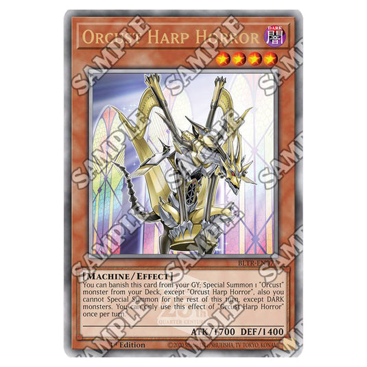 Orcust Harp Horror BLTR-EN071a card from the Yu-Gi-Oh! set Battles of Legend: Terminal Revenge