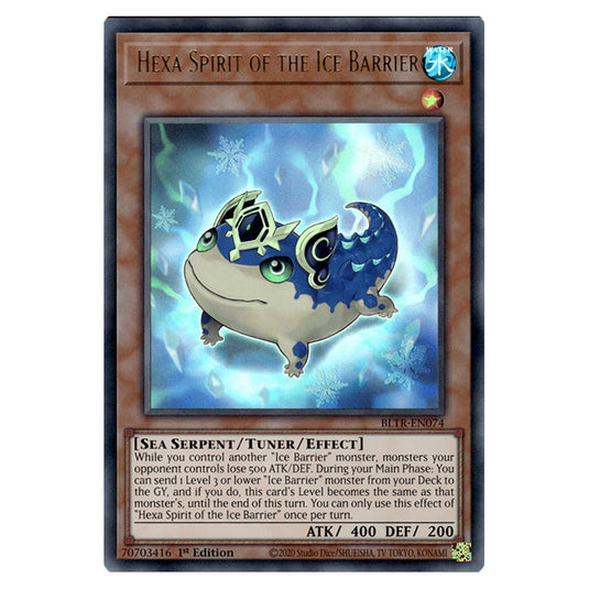 Hexa Spirit of the Ice Barrier BLTR-EN074 card from the Yu-Gi-Oh! set Battles of Legend: Terminal Revenge