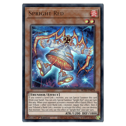 Spright Red BLTR-EN078 card from the Yu-Gi-Oh! set Battles of Legend: Terminal Revenge