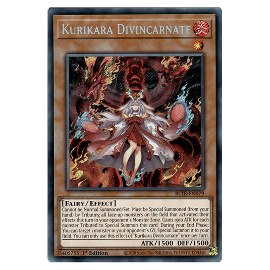 Kurikara Divincarnate BLTR-EN079 card from the Yu-Gi-Oh! set Battles of Legend: Terminal Revenge