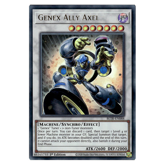 Genex Ally Axel BLTR-EN088 card from the Yu-Gi-Oh! set Battles of Legend: Terminal Revenge