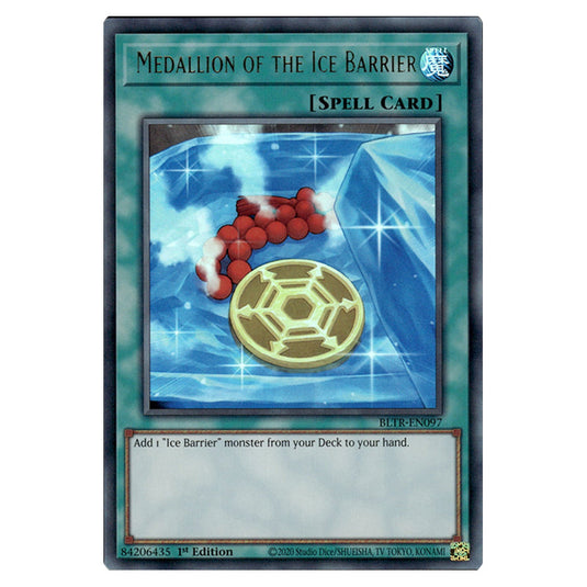 Medallion of the Ice Barrier BLTR-EN097 card from the Yu-Gi-Oh! set Battles of Legend: Terminal Revenge