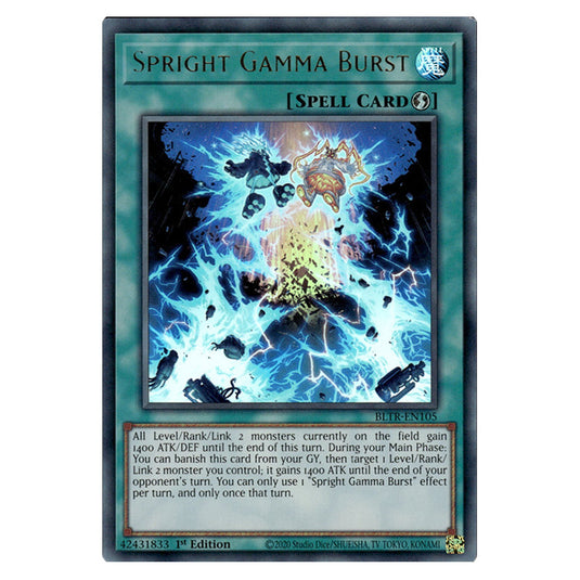 Spright Gamma Burst BLTR-EN105 card from the Yu-Gi-Oh! set Battles of Legend: Terminal Revenge