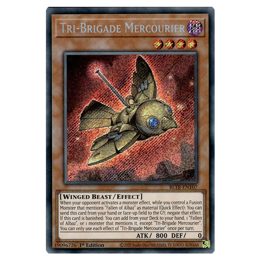 Tri-Brigade Mercourier BLTR-EN107 card from the Yu-Gi-Oh! set Battles of Legend: Terminal Revenge