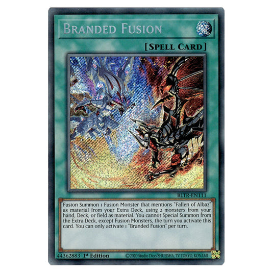 Branded Fusion BLTR-EN111 card from the Yu-Gi-Oh! set Battles of Legend: Terminal Revenge