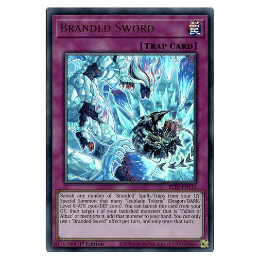 Branded Sword BLTR-EN112 card from the Yu-Gi-Oh! set Battles of Legend: Terminal Revenge