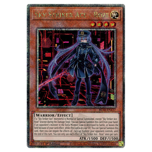 Sky Striker Ace - Roze (Alternate Art) BLTR-EN117 card from the Yu-Gi-Oh! set Battles of Legend: Terminal Revenge