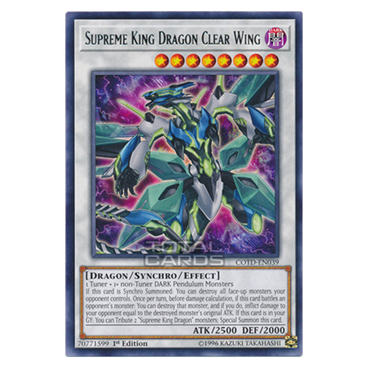 Yu-Gi-Oh! - Code of the Duelist - Supreme King Dragon Clear Wing (Rare) COTD-EN039