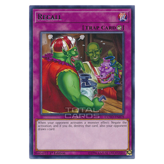 Yu-Gi-Oh! - Code of the Duelist - Recall (Rare) COTD-EN078 Yu-Gi-Oh! - Code of the Duelist - Recall (Rare) COTD-EN078