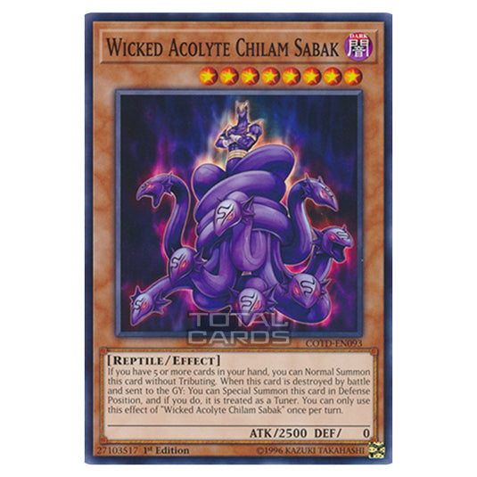 Yu-Gi-Oh! - Code of the Duelist - Wicked Acolyte Chilam Sabak (Common) COTD-EN093