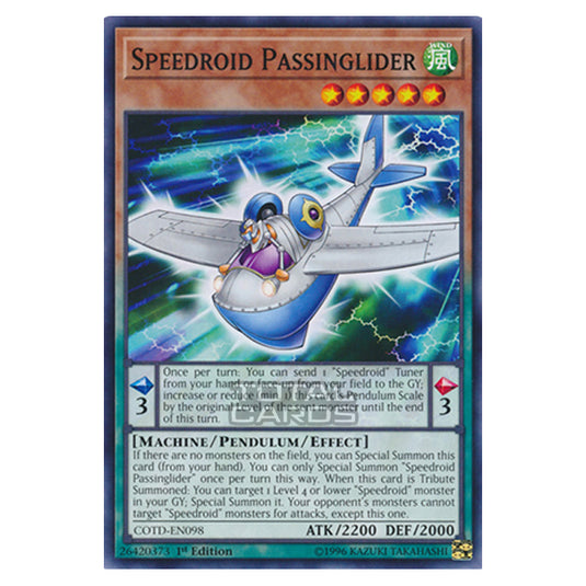 Yu-Gi-Oh! - Code of the Duelist - Speedroid Passinglider (Common) COTD-EN098