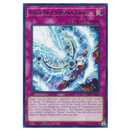 Ryzeal Plasma Hole CRBR-EN010 card from the Yu-Gi-Oh! set Crossover Breakers