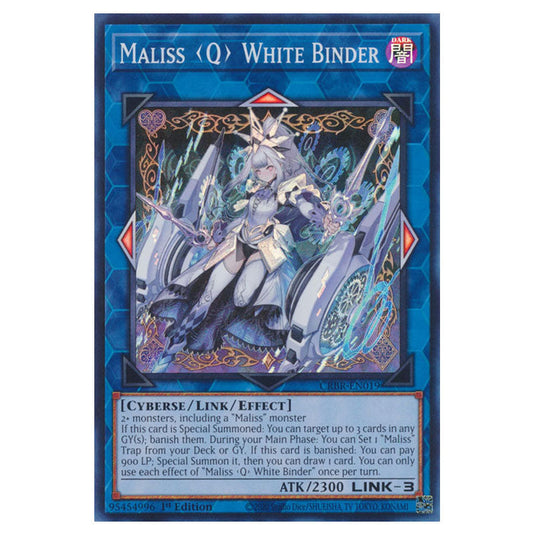 Maliss <Q> White Binder CRBR-EN019 card from the Yu-Gi-Oh! set Crossover Breakers