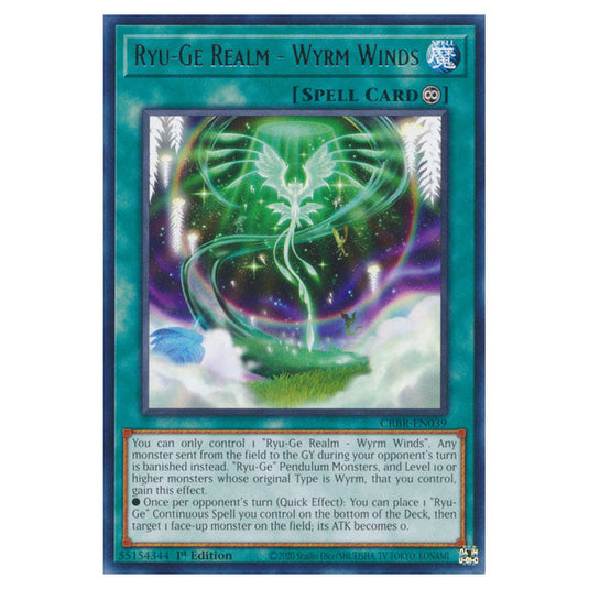 Yu-Gi-Oh! - Crossover Breakers - Ryu-Ge Realm - Wyrm Winds (Rare) CRBR Yu-Gi-Oh! - Crossover Breakers - Ryu-Ge Realm - Wyrm Winds (Rare) CRBR