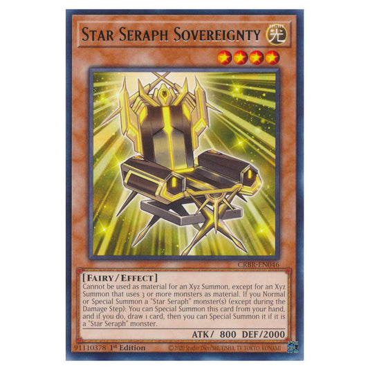 Star Seraph Sovereignty CRBR-EN046 card from the Yu-Gi-Oh! set Crossover Breakers