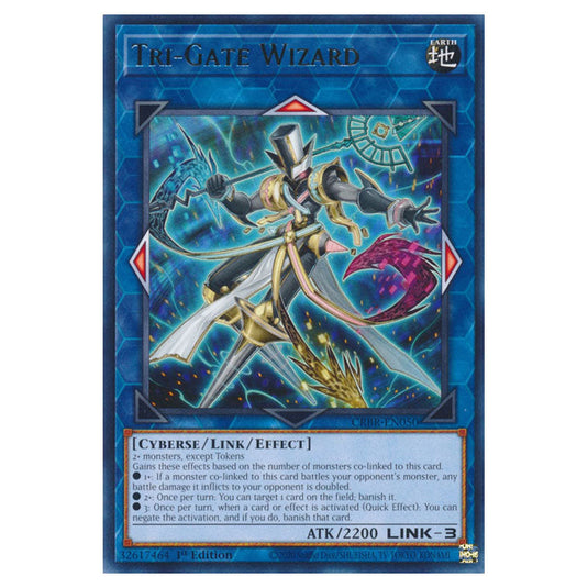 Tri-Gate Wizard CRBR-EN050 card from the Yu-Gi-Oh! set Crossover Breakers