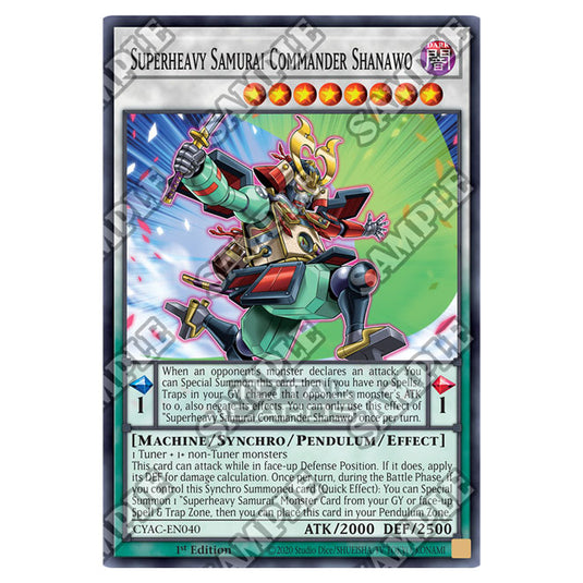 Yu-Gi-Oh! - Cyberstorm Access - Superheavy Samurai Commander Shanawo (Super Rare) CYAC-EN040