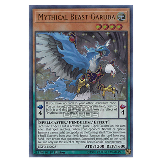 Yu-Gi-Oh! - Extreme Force - Mythical Beast Garuda (Ultra Rare) EXFO-EN023