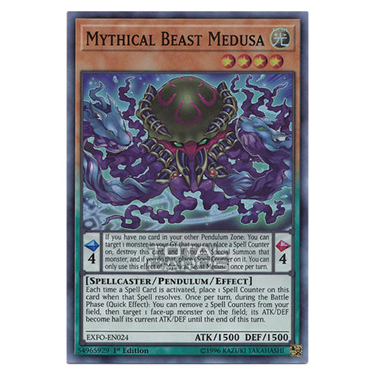 Yu-Gi-Oh! - Extreme Force - Mythical Beast Medusa (Super Rare) EXFO-EN Yu-Gi-Oh! - Extreme Force - Mythical Beast Medusa (Super Rare) EXFO-EN