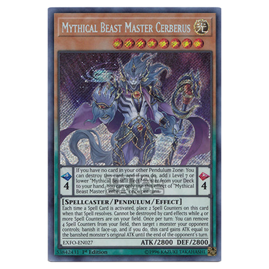 Yu-Gi-Oh! - Extreme Force - Mythical Beast Master Cerberus (Secret Rare) EXFO-EN027