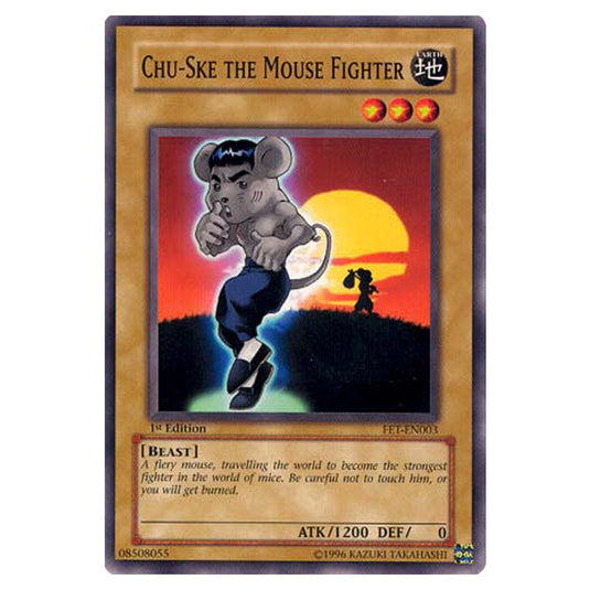 Chu-Ske the Mouse Fighter FET-EN003 card from the Yu-Gi-Oh! set Flaming Eternity