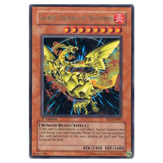 Sacred Phoenix of Nephthys FET-EN005 card from the Yu-Gi-Oh! set Flaming Eternity