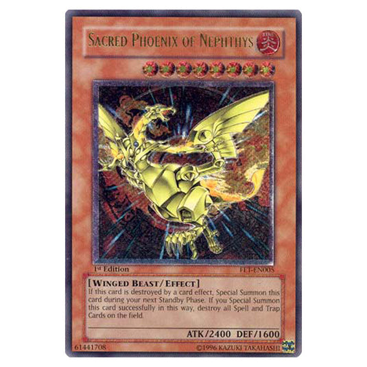 Sacred Phoenix of Nephthys FET-EN005A card from the Yu-Gi-Oh! set Flaming Eternity