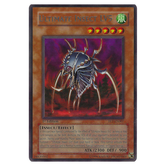 Ultimate Insect LV5 FET-EN007 card from the Yu-Gi-Oh! set Flaming Eternity