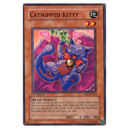 Catnipped Kitty FET-EN013 card from the Yu-Gi-Oh! set Flaming Eternity
